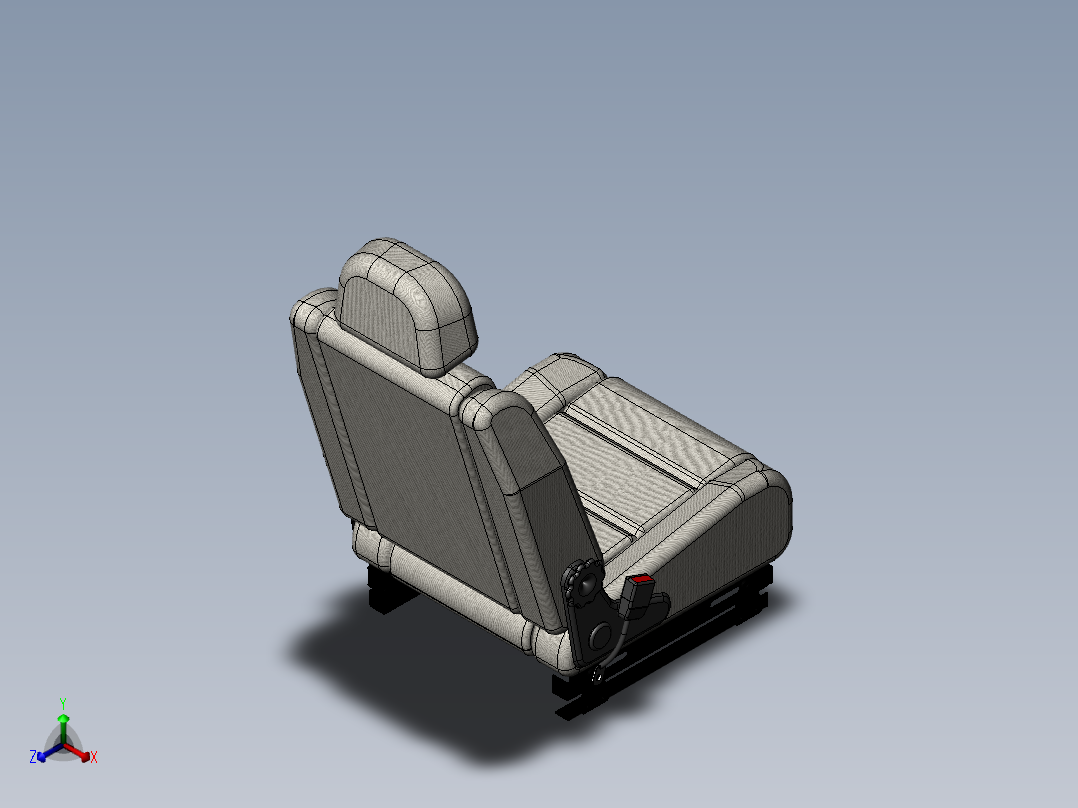 汽车座椅(7)正等轴测图