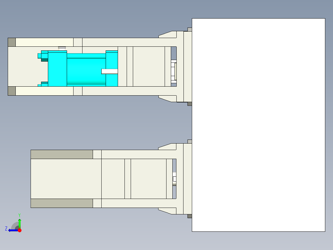 小型压字模设备三维设计右视图