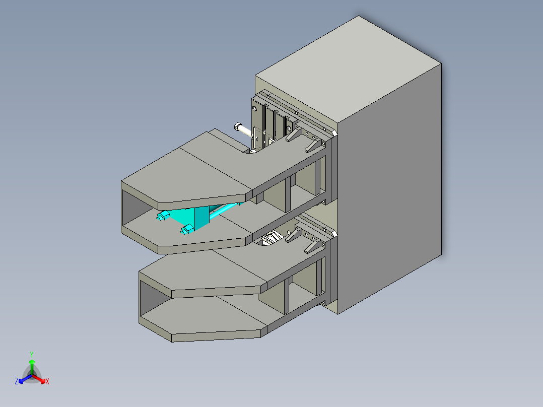 小型压字模设备三维设计正等轴测图