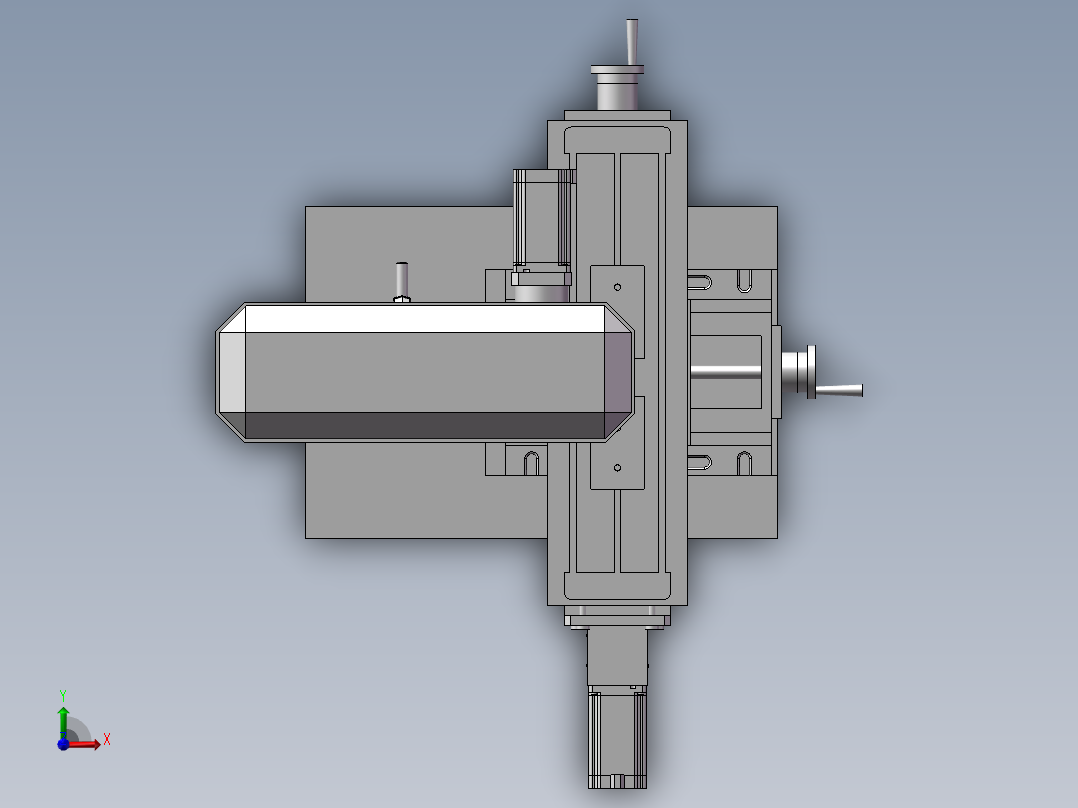 普通小型台钻的自动化改造设计含开题、SW三维及7张CAD图前视图