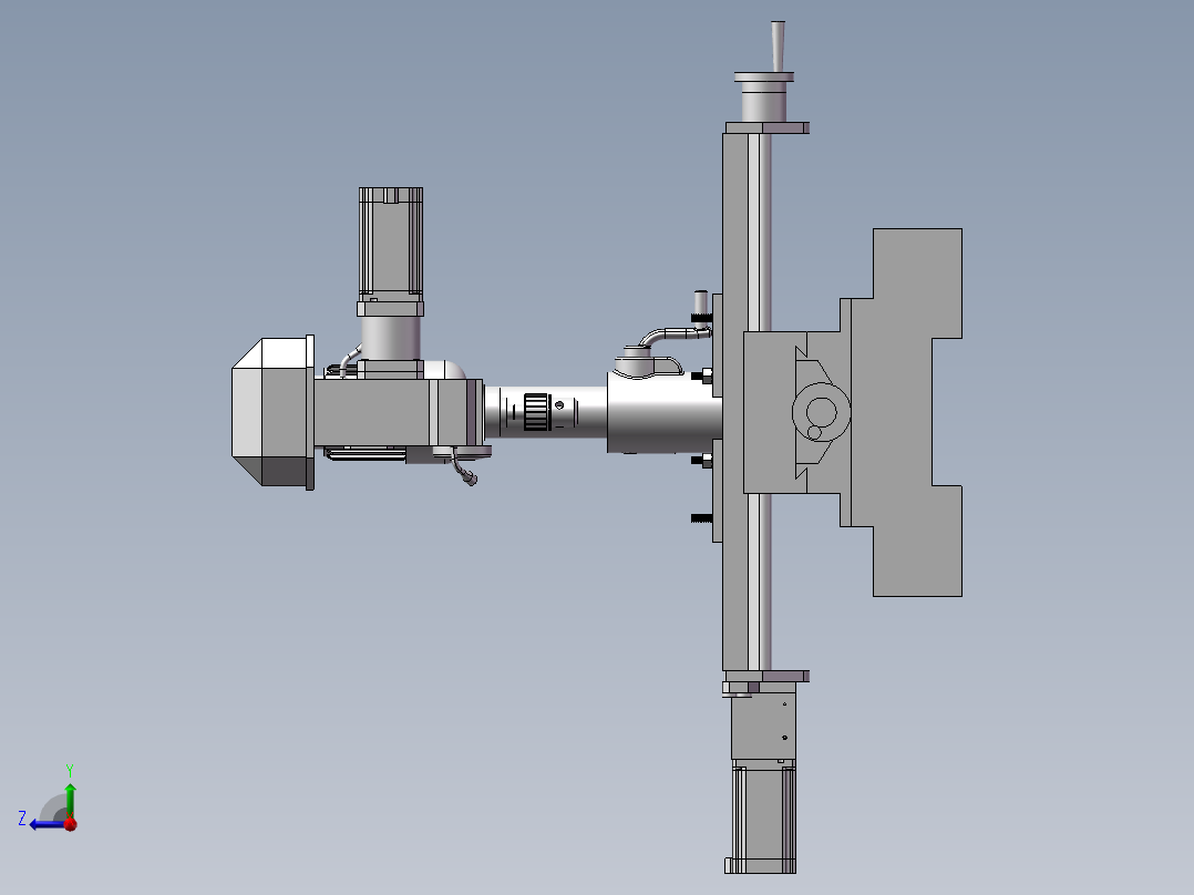 普通小型台钻的自动化改造设计含开题、SW三维及7张CAD图右视图