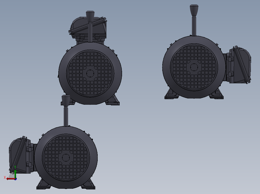 Nema W22制动电机Weg框架143T后视图