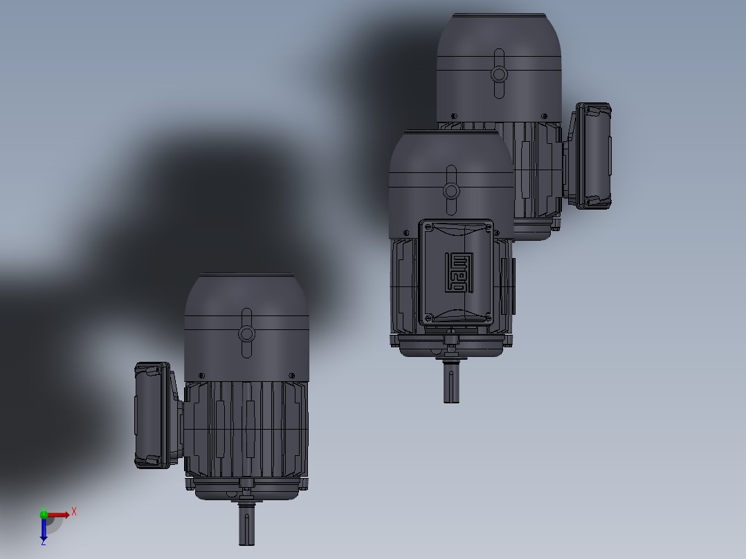 Nema W22制动电机Weg框架143T俯视图