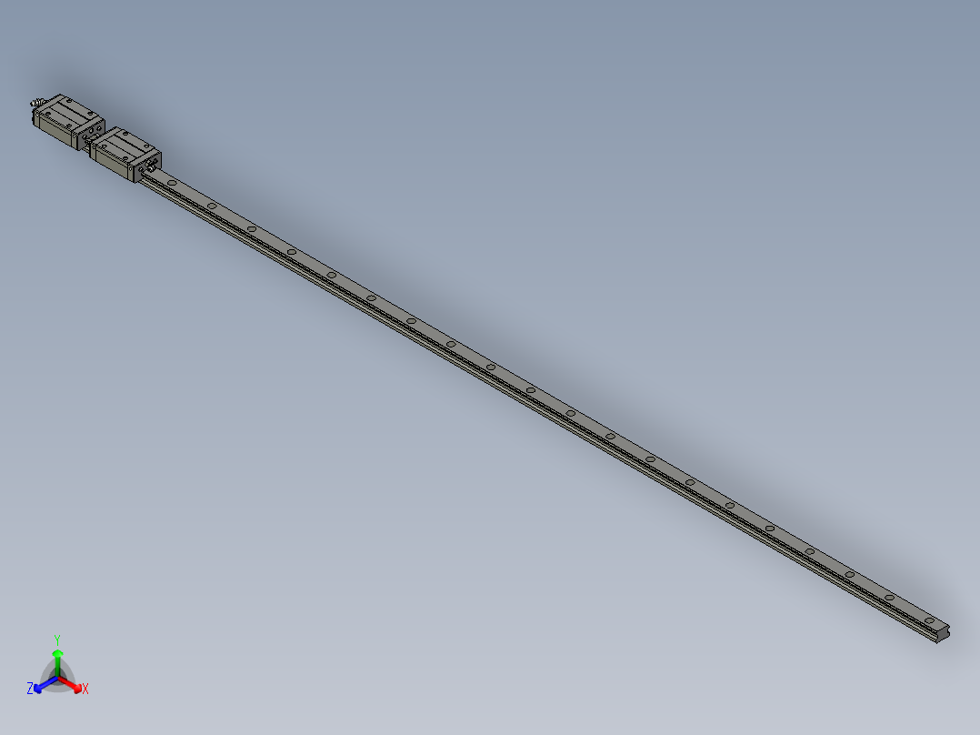 低组装型滑块标准型重载直线导轨LG2HL28-1360