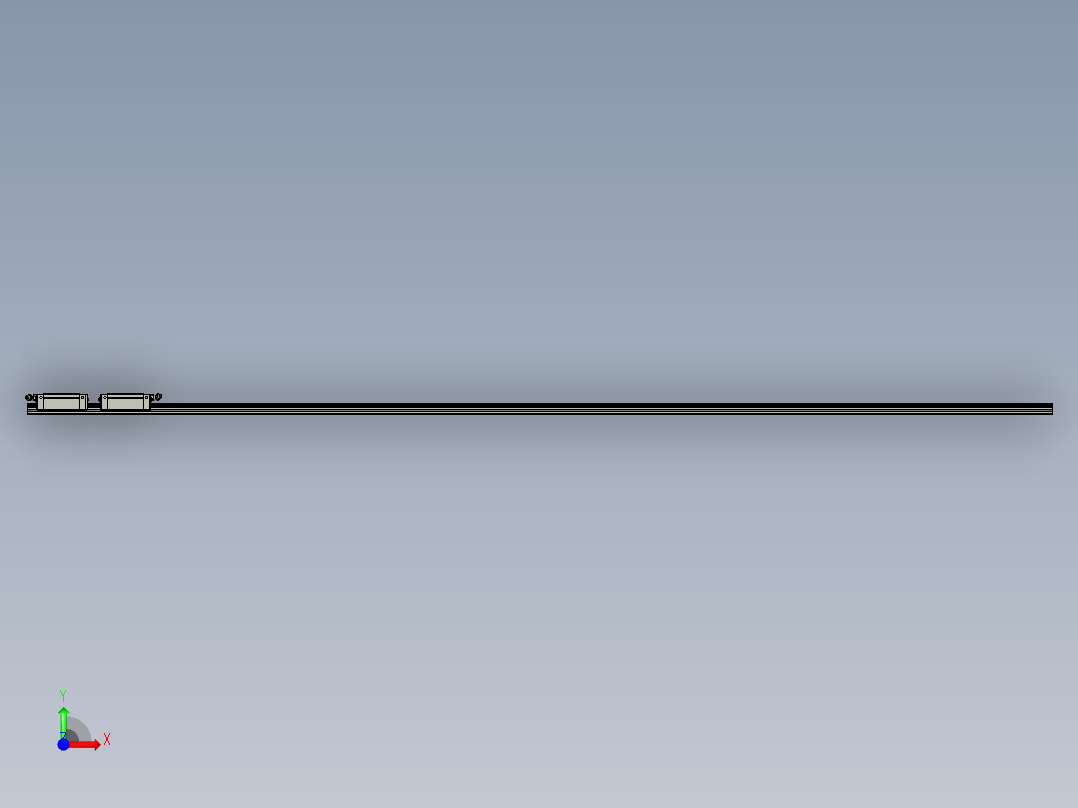 低组装型滑块标准型重载直线导轨LG2HL28-1360前视图