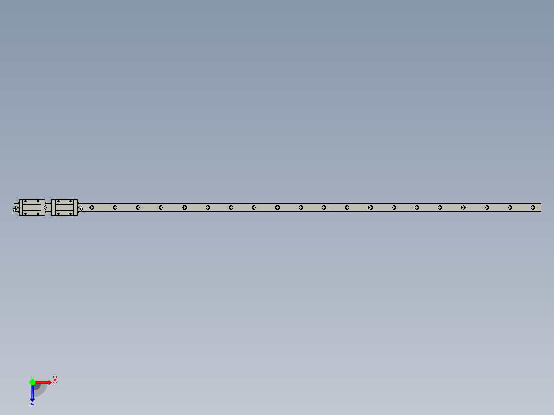 低组装型滑块标准型重载直线导轨LG2HL28-1360俯视图