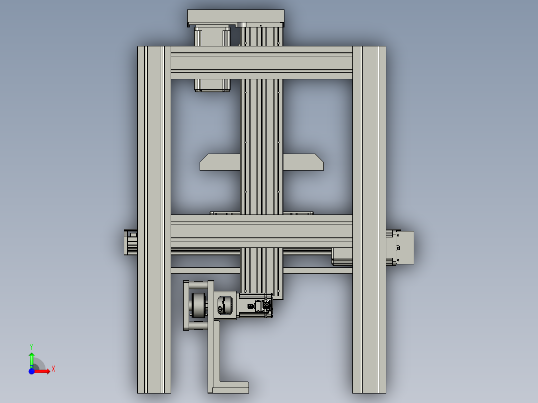 涂覆刮平工位前视图