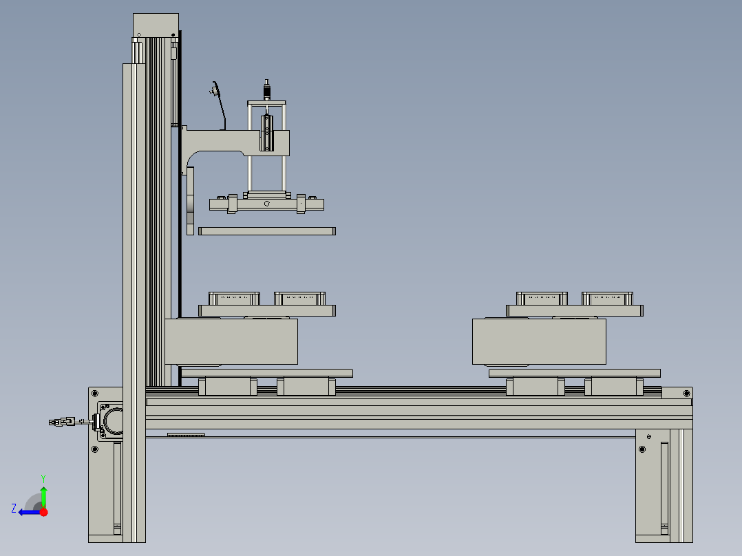 涂覆刮平工位右视图