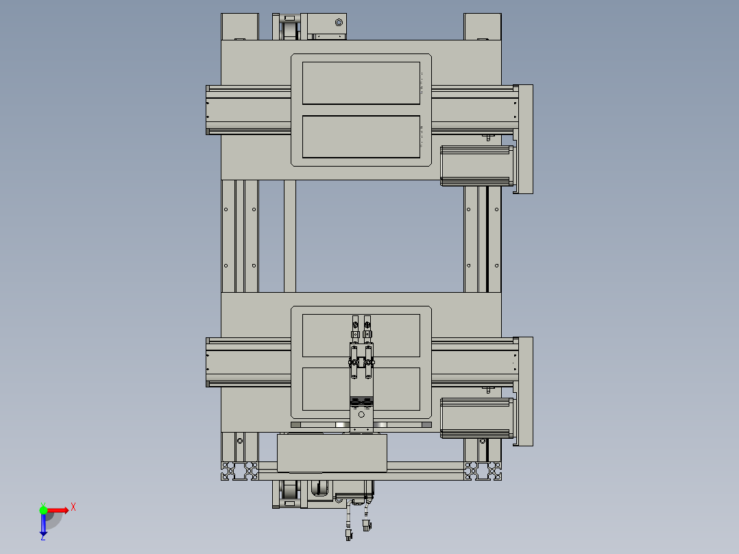 涂覆刮平工位俯视图