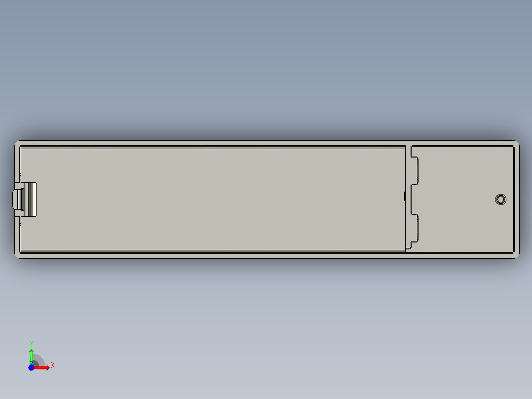 翻盖柜子锁免打孔外卖箱刷卡感应锁前视图
