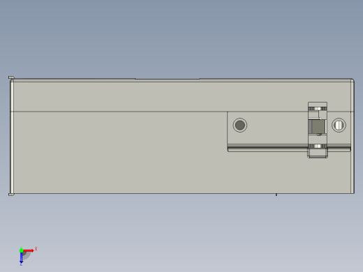 翻盖柜子锁免打孔外卖箱刷卡感应锁俯视缩略图