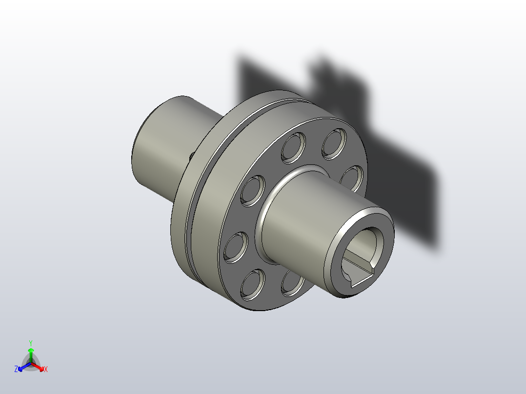 联轴器1正等轴测图