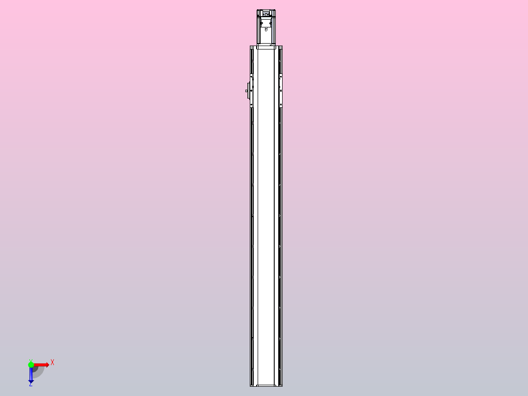 日规模组半封闭丝杆TPA-HNR-105D-1610C-L850-M-C-P40-N3俯视图