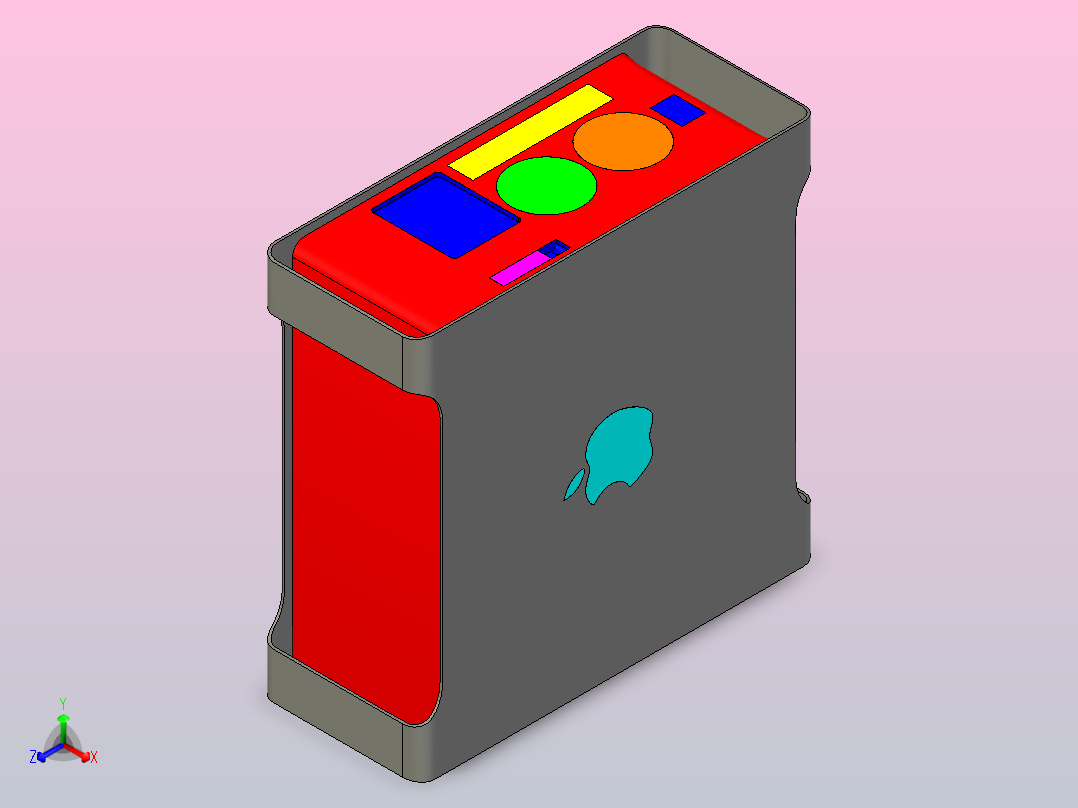 电脑主机模型2主视图