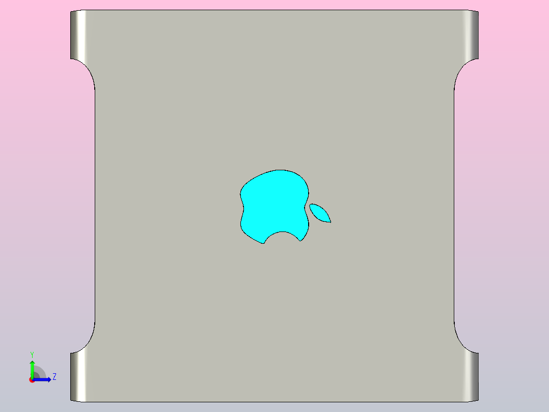 电脑主机模型2左视图