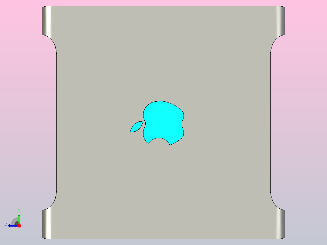 电脑主机模型2右视图