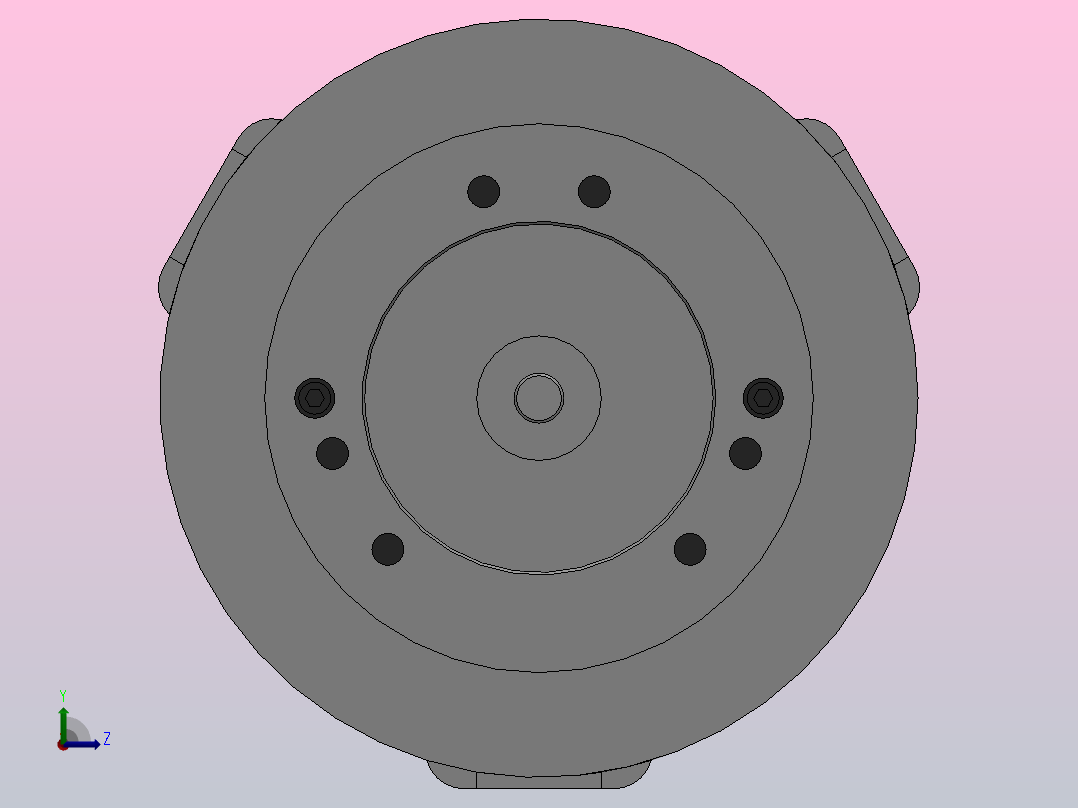 K56系列高速楔式动力卡盘[300]左视图