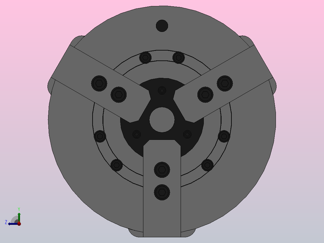 K56系列高速楔式动力卡盘[300]右视图