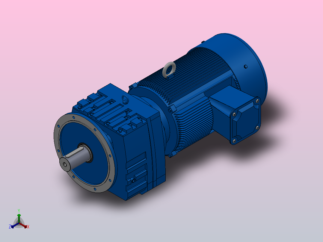 RF167法兰轴伸式安装斜齿轮减速机RF167-Y110-4P-315S-M1-0°-Φ660主视图