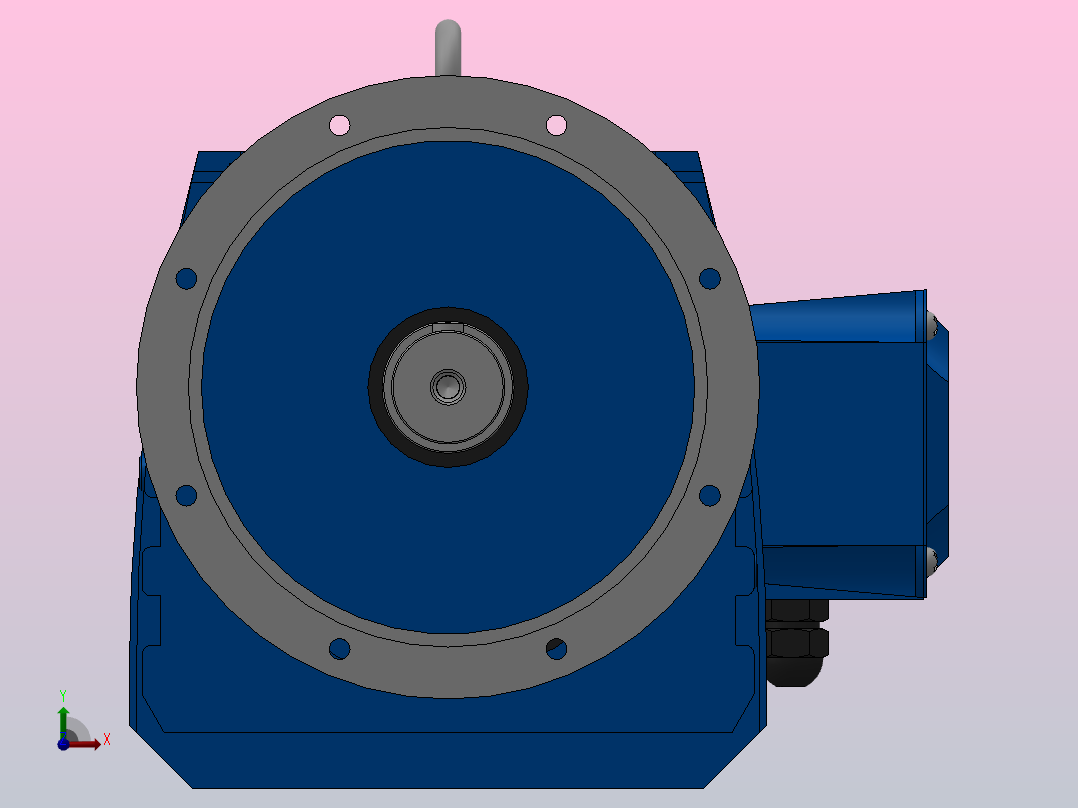 RF167法兰轴伸式安装斜齿轮减速机RF167-Y110-4P-315S-M1-0°-Φ660前视图