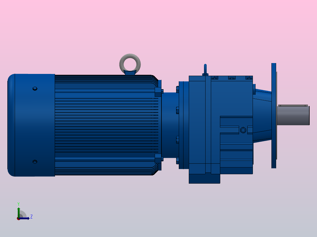 RF167法兰轴伸式安装斜齿轮减速机RF167-Y110-4P-315S-M1-0°-Φ660左视图
