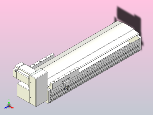皮带直线轴半封闭可选导轨TPA-HNB-202D-140-L350-RU-C-P75-N3正等轴测缩略图