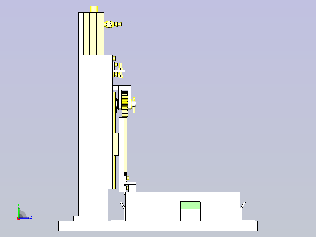 一种异形工件均匀固定机构3D图纸左视图