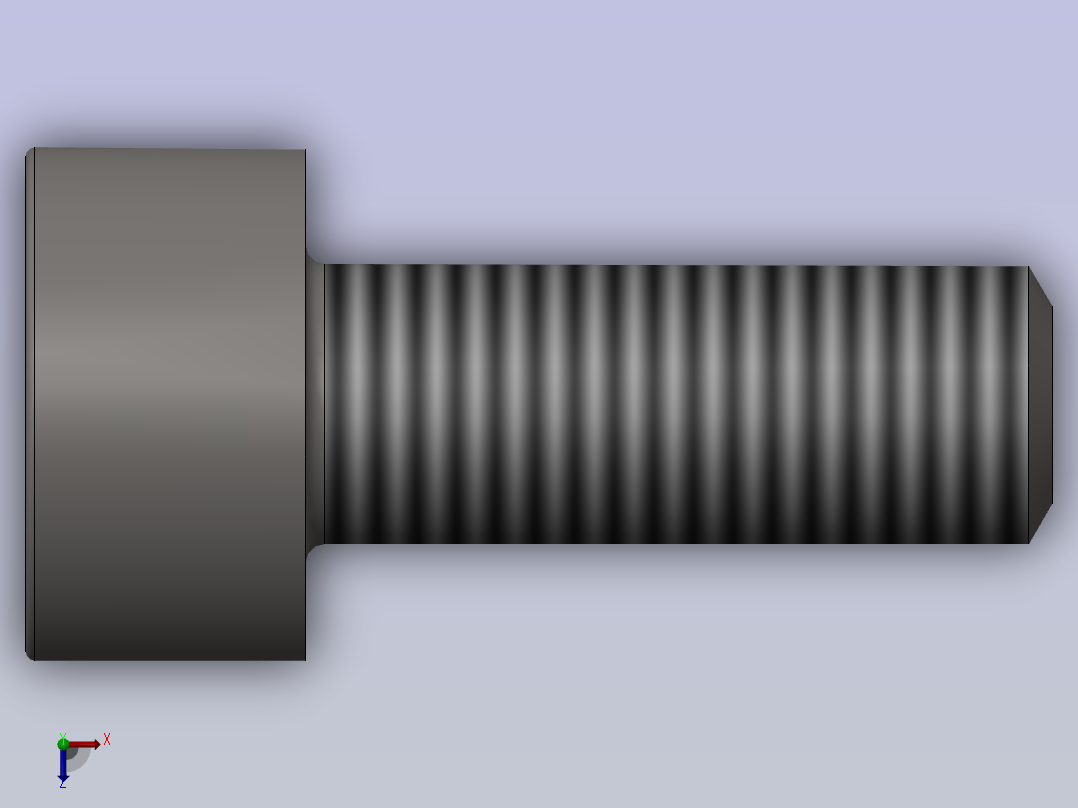 GB／T70．1-2000内六角圆柱头螺钉M3×8(8．8级)俯视图