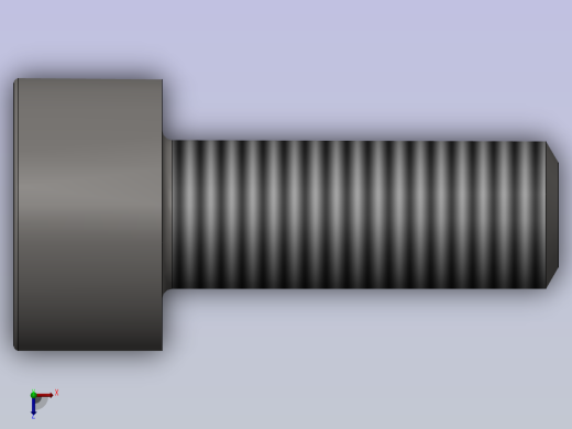 GB／T70．1-2000内六角圆柱头螺钉M3×8(8．8级)俯视缩略图