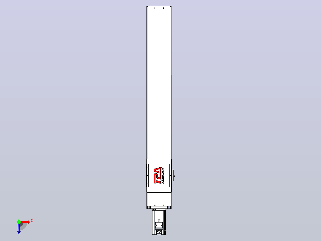 滚珠丝杠直线轴带导轨全封闭TPA-HCR-110D-1610C-L650-M-Y-P40-N3俯视图