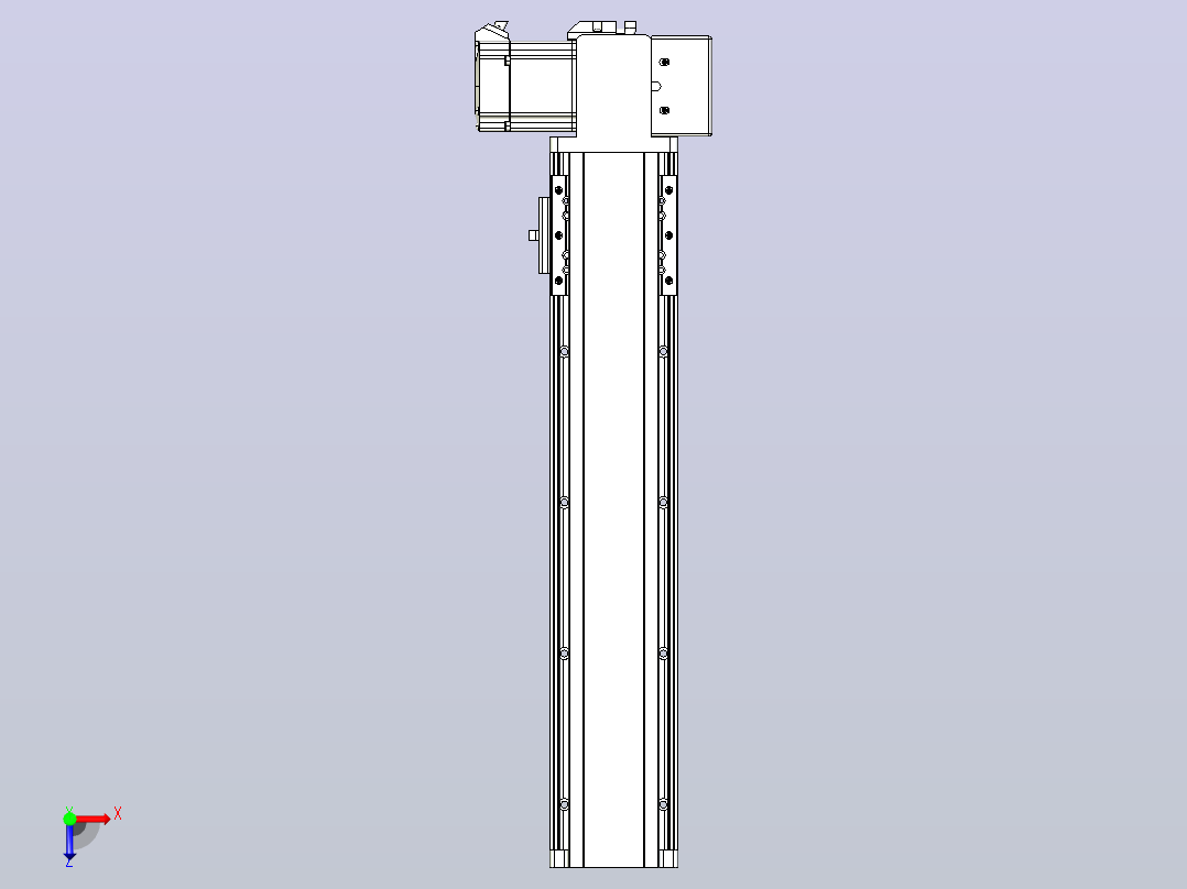 皮带直线轴半封闭可选导轨TPA-HNB-85D-90-L300-LP-C-P20-N3俯视图