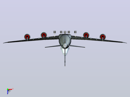 747-8F货机实体装配模型俯视缩略图