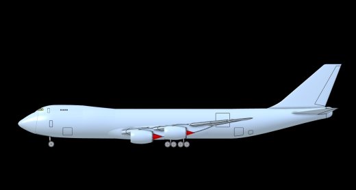 747-8F货机实体装配模型缩略图