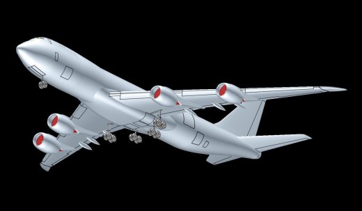 747-8F货机实体装配模型缩略图