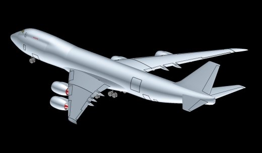 747-8F货机实体装配模型缩略图