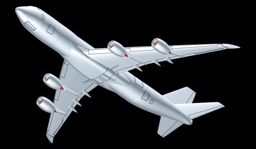 747-8F货机实体装配模型缩略图