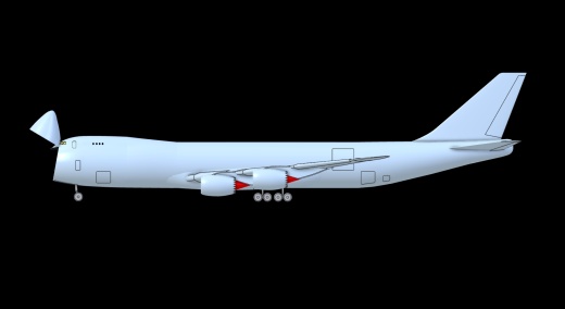 747-8F货机实体装配模型缩略图