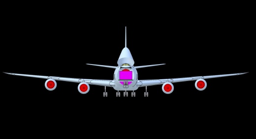 747-8F货机实体装配模型缩略图
