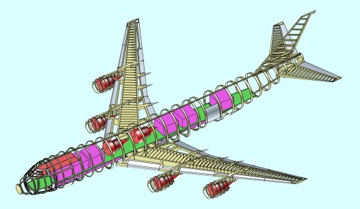 747-8F货机实体装配模型缩略图