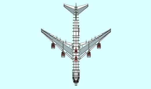 747-8F货机实体装配模型缩略图