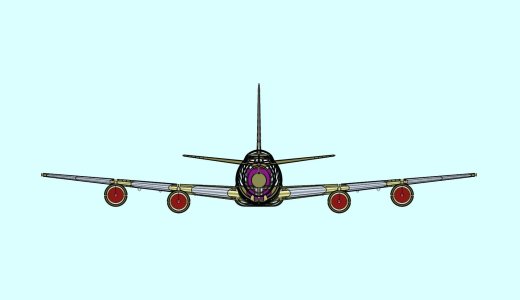 747-8F货机实体装配模型缩略图