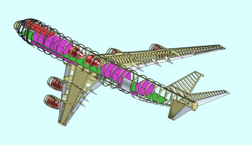 747-8F货机实体装配模型缩略图