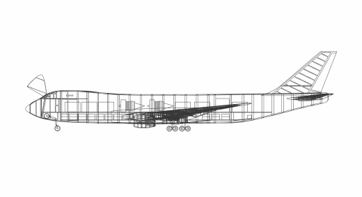 747-8F货机实体装配模型缩略图