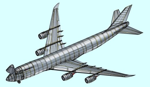 747-8F货机实体装配模型缩略图