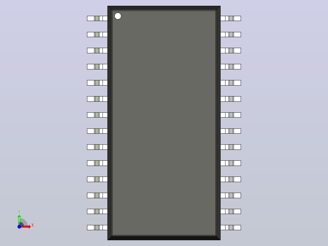 106x SOIC 封装（小外形集成电路）SOIC127P1210X305-28N前视图