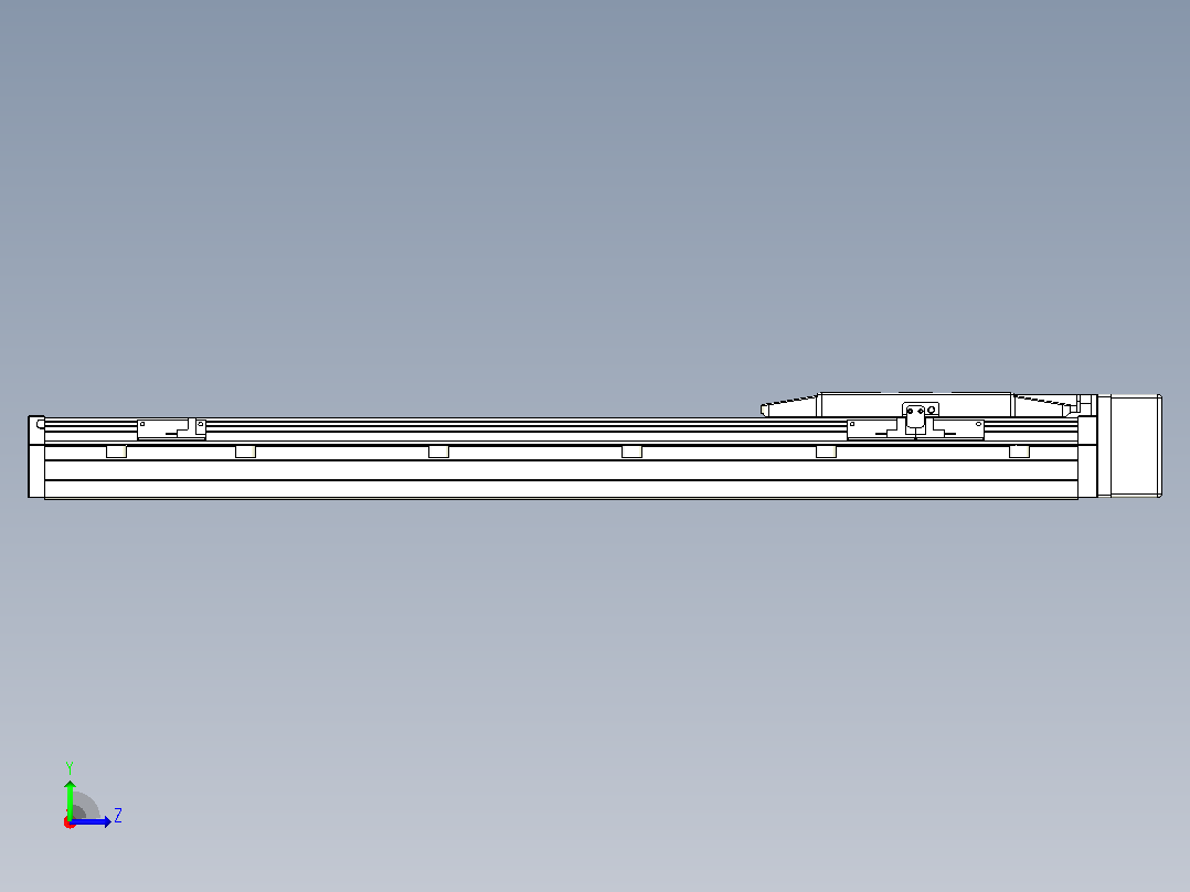 滚珠丝杠直线轴内置导轨TPA-GCR-150-2010C-L550-ML-M75-N3左视图