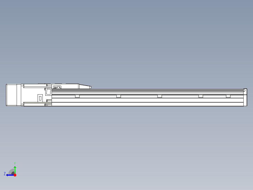 滚珠丝杠直线轴内置导轨TPA-GCR-150-2010C-L550-ML-M75-N3右视图
