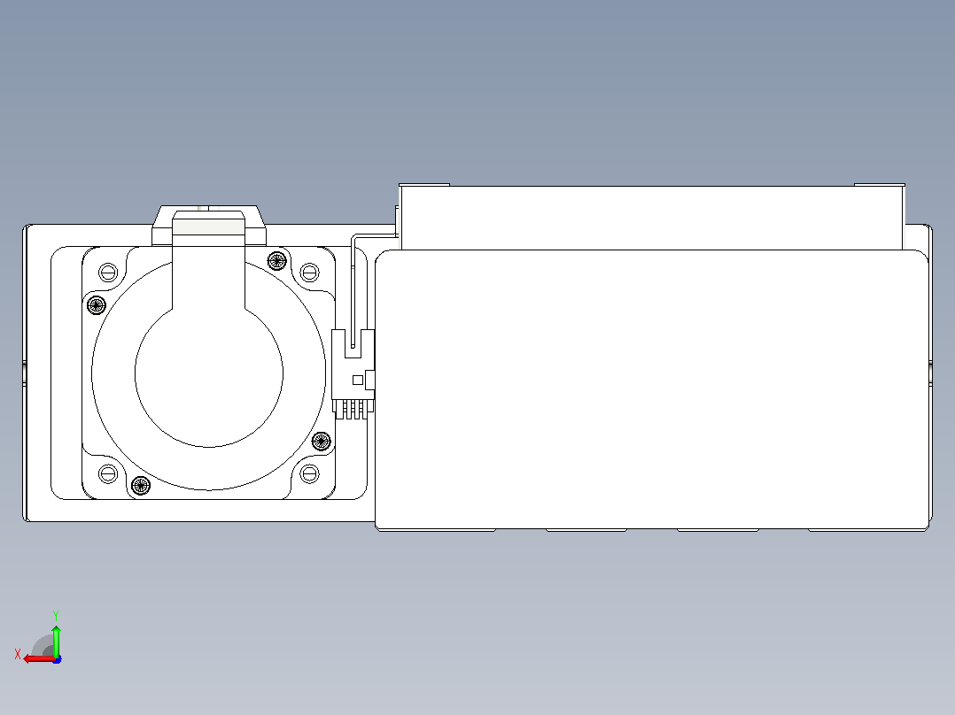 滚珠丝杠直线轴带导轨全封闭TPA-HCR-175D-2510C-L1050-MR-Y-P75-N3后视图