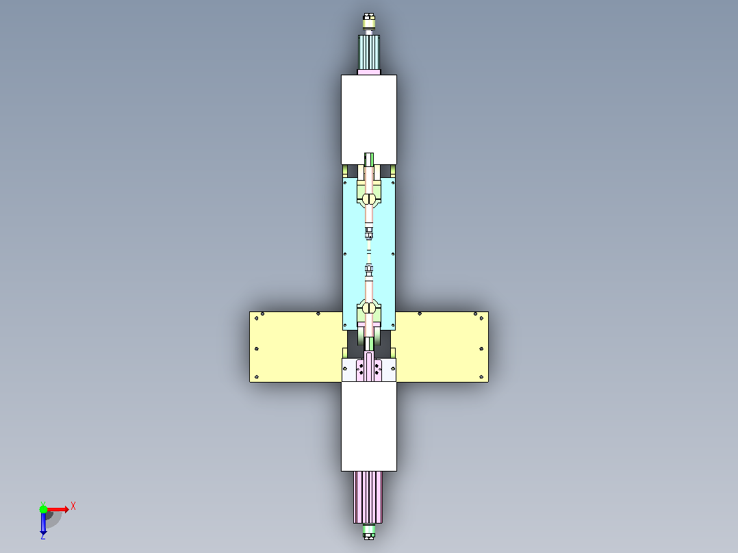 AXT-300 汽车半轴花键滚压成型机俯视图