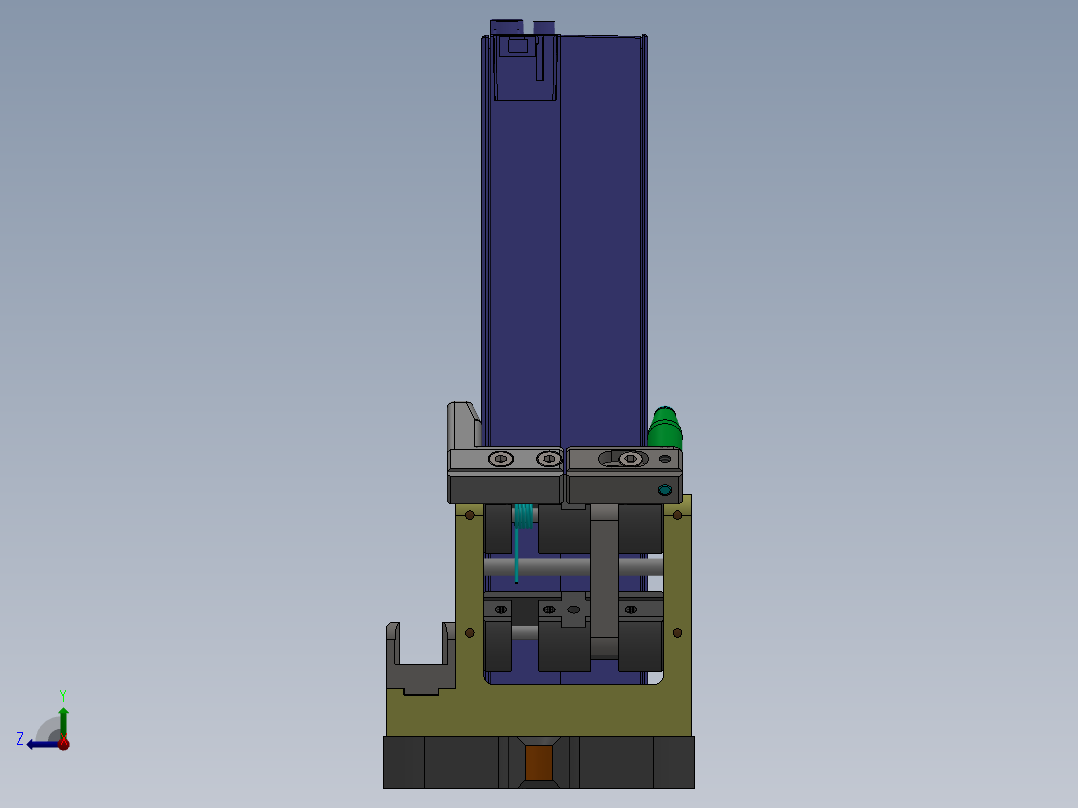 弹性离线双向侧夹居中定位sw17可编辑左视图